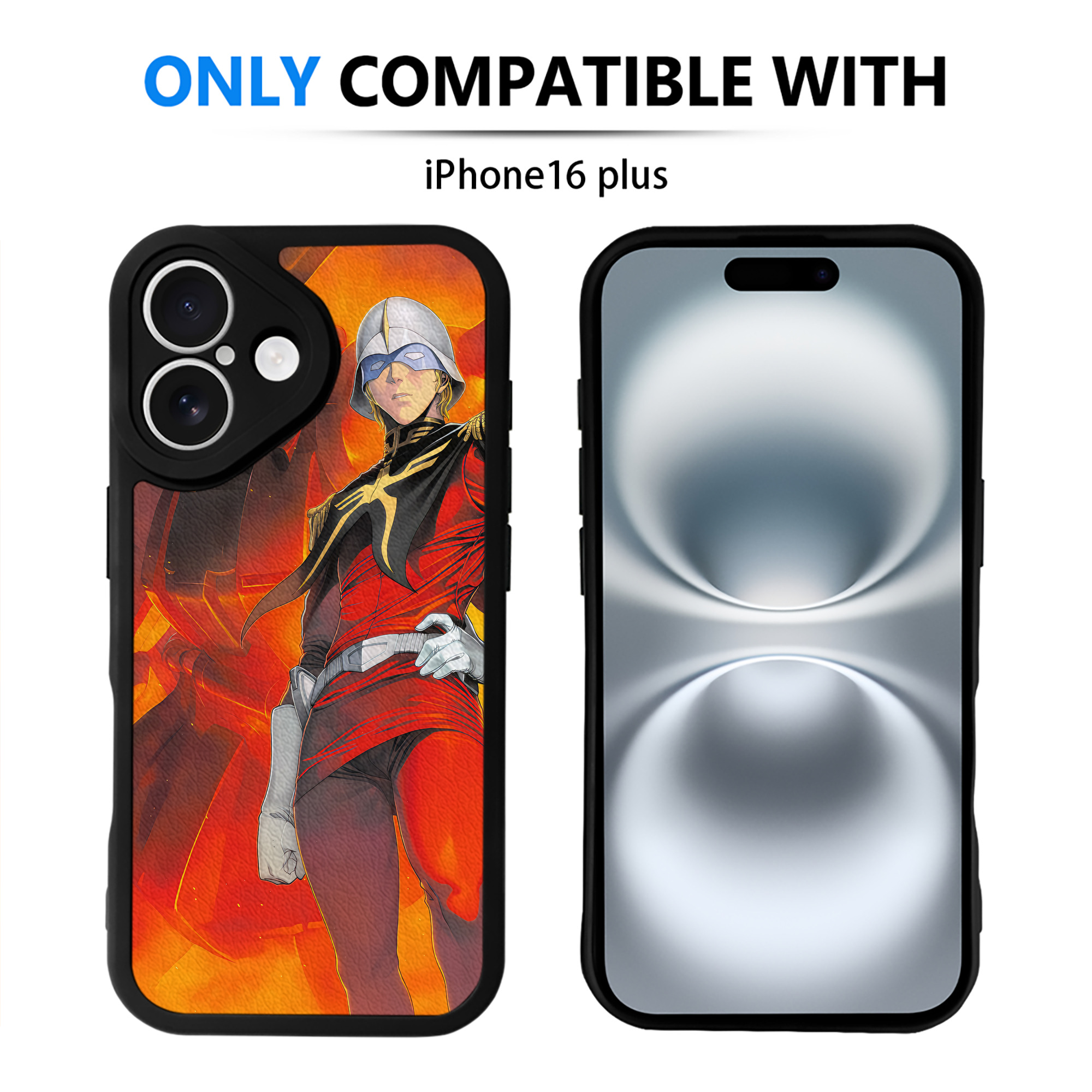 （画像用） 機動戦士ガンダム Mobile Suit Gundam 【iPhone 16シリーズ対応】シリコンスマホケース（レザー調） 材質：シリコン